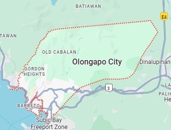 Map of Olongapo province, Philippines